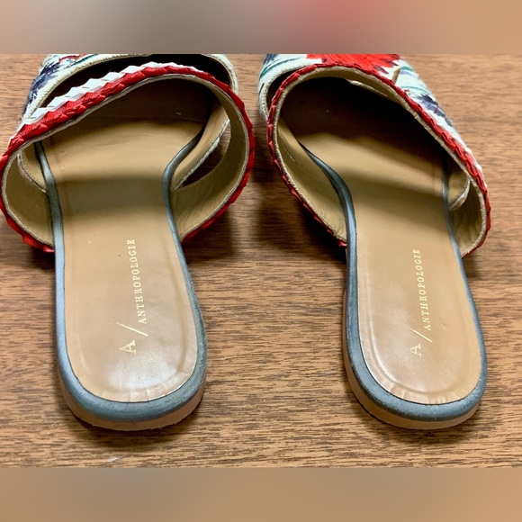 Anthropologie embroidered floral and braided strap mules - Picture 4 of 8